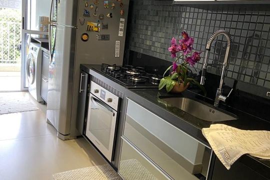 Cozinha de apartamento à venda com 2 quartos, 58m² em Jacarepaguá, Rio de Janeiro