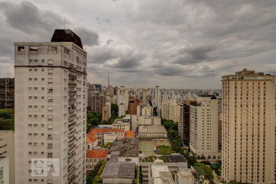 Varanda - Vista de apartamento para alugar com 1 quarto, 46m² em Cerqueira César, São Paulo