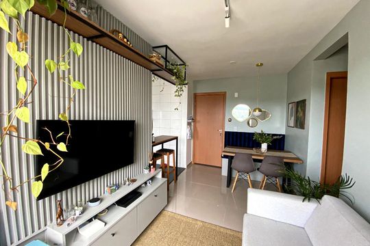 Detalhe Sala de apartamento à venda com 2 quartos, 50m² em Vila Rosa, Novo Hamburgo