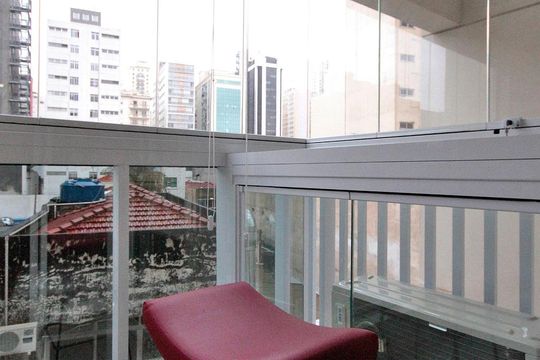 Varanda de kitnet/studio à venda com 1 quarto, 38m² em Santa Cecília, São Paulo