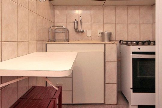 Cozinha de kitnet/studio para alugar com 1 quarto, 35m² em Consolação, São Paulo