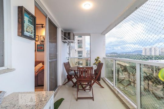 Varanda da Sala de apartamento para alugar com 3 quartos, 73m² em Jacarepaguá, Rio de Janeiro