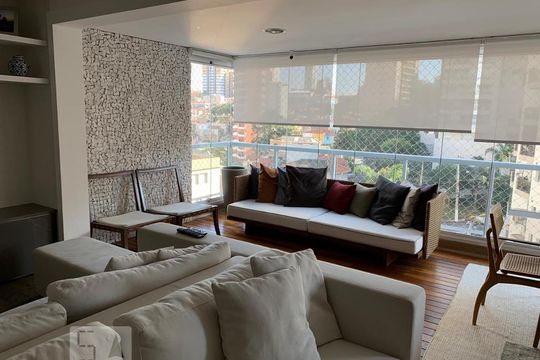 Sala de apartamento para alugar com 3 quartos, 136m² em Chácara Inglesa, São Paulo