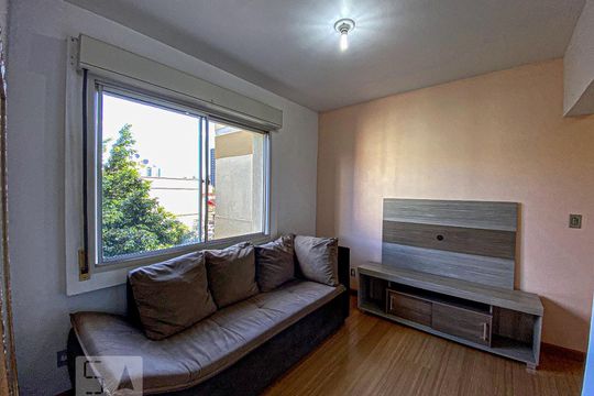 Detalhe Sala de apartamento à venda com 1 quarto, 49m² em Centro, São Leopoldo