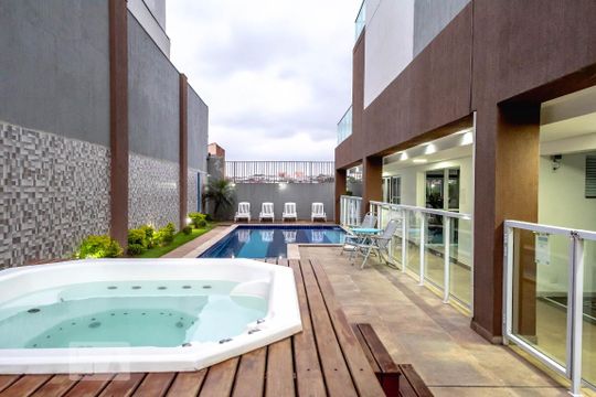 Área comum - Piscina de kitnet/studio para alugar com 1 quarto, 34m² em Penha de França, São Paulo