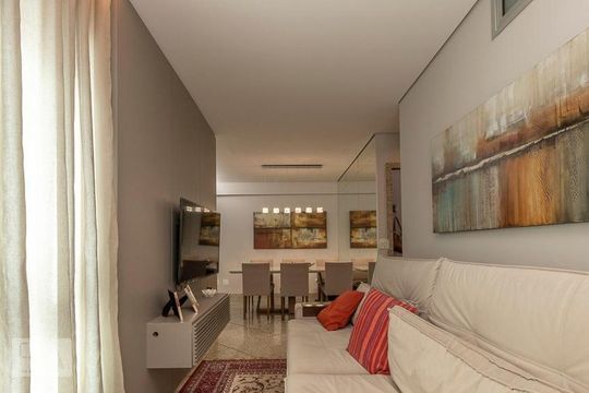 Sala de apartamento para alugar com 2 quartos, 72m² em Vale do Sereno, Nova Lima