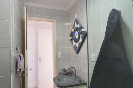 Banheiro Social de apartamento à venda com 5 quartos, 252m² em Vila Monumento, São Paulo