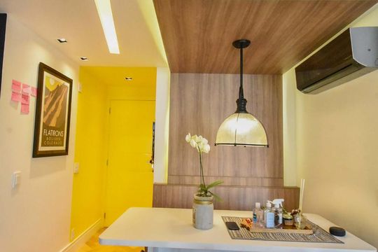 Sala de Jantar de apartamento à venda com 1 quarto, 56m² em Cidade Monções, São Paulo