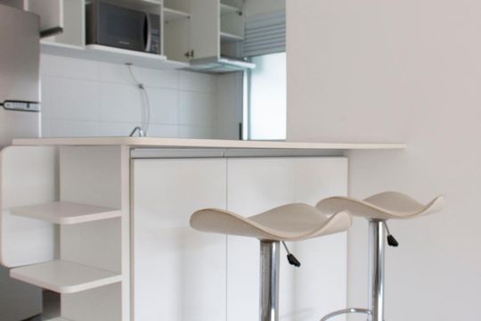 Cozinha de apartamento à venda com 2 quartos, 59m² em Barra Funda, São Paulo