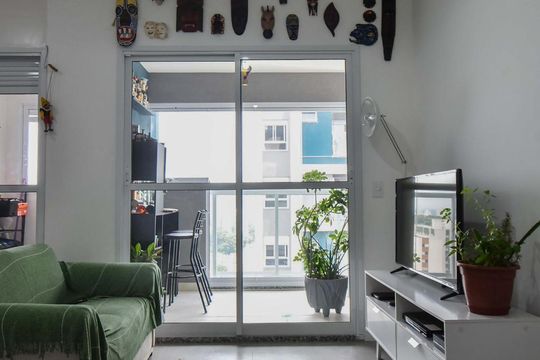 Sala de apartamento à venda com 2 quartos, 54m² em Chácara Santo Antônio (zona Sul), São Paulo