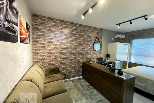 Detalhe Sala de kitnet/studio para alugar com 1 quarto, 24m² em Rio Branco, Novo Hamburgo