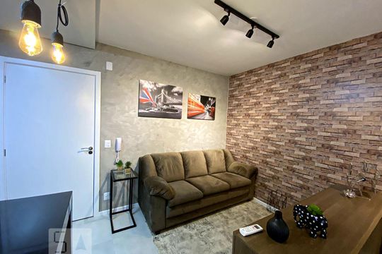 Detalhe Sala de kitnet/studio para alugar com 1 quarto, 24m² em Rio Branco, Novo Hamburgo