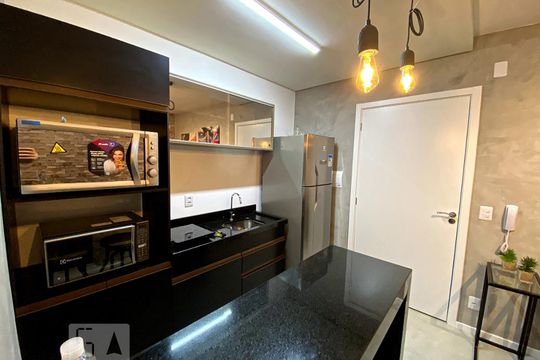 Cozinha - Armários de kitnet/studio para alugar com 1 quarto, 24m² em Rio Branco, Novo Hamburgo
