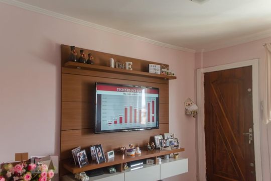 Sala de apartamento à venda com 2 quartos, 50m² em Fazenda da Juta, São Paulo