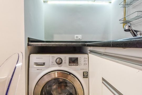 Cozinha de apartamento para alugar com 1 quarto, 30m² em Jardim Paulista, São Paulo