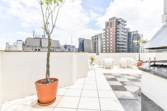 Churrasqueira de apartamento para alugar com 1 quarto, 30m² em Jardim Paulista, São Paulo