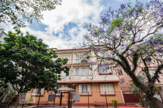Fachada de apartamento para alugar com 1 quarto, 43m² em Menino Deus, Porto Alegre