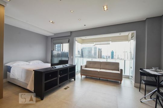 Studio de kitnet/studio para alugar com 1 quarto, 40m² em Chácara Santo Antônio (zona Sul), São Paulo