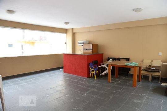 Área comum - Salão de festas de kitnet/studio para alugar com 1 quarto, 40m² em Chácara Agrindus, Taboão da Serra