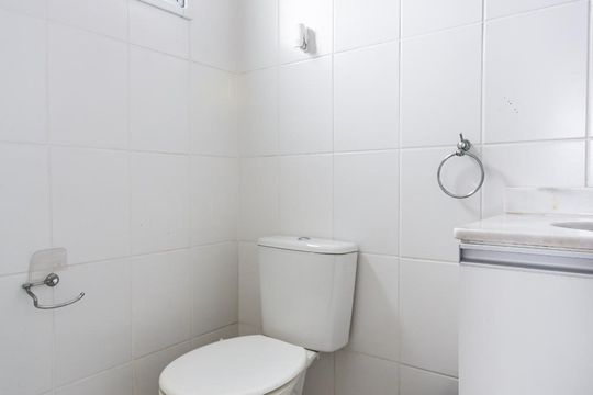 Banheiro da Suite de apartamento para alugar com 2 quartos, 63m² em Jaguaré, São Paulo