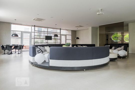 Área Comum - Salão de Festas  de kitnet/studio à venda com 1 quarto, 50m² em Vila Gertrudes, São Paulo