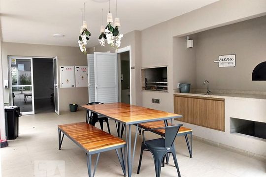 Área comum - Churrasqueira de apartamento para alugar com 2 quartos, 48m² em Jardim Monte Alegre, Taboão da Serra