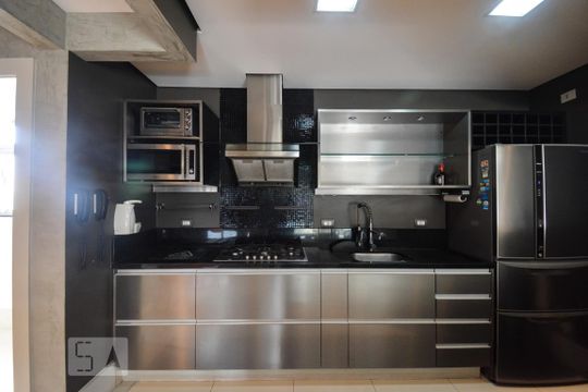 Cozinha de apartamento à venda com 2 quartos, 90m² em Pinheiros, São Paulo