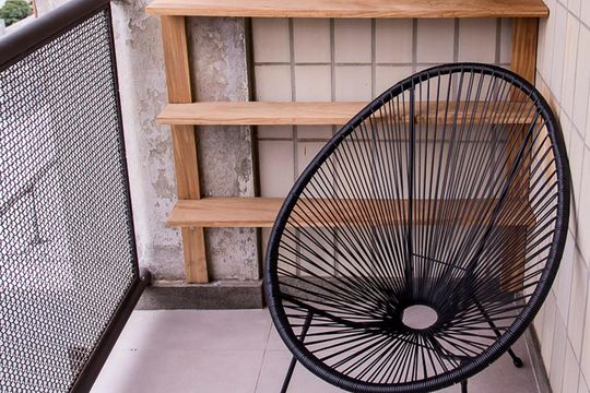 varanda de apartamento para alugar com 1 quarto, 33m² em Barro Preto, Belo Horizonte