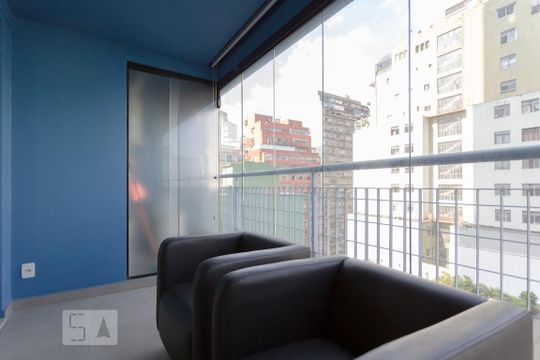 Varanda de kitnet/studio para alugar com 1 quarto, 35m² em Bela Vista, São Paulo