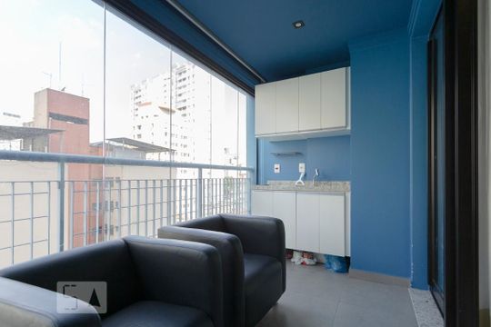 Varanda de kitnet/studio para alugar com 1 quarto, 35m² em Bela Vista, São Paulo