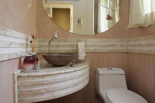 Lavabo de casa de condomínio à venda com 3 quartos, 155m² em Jardim Monte Kemel, São Paulo