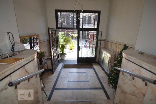 Entrada da portaria  de apartamento à venda com 1 quarto, 33m² em Centro, Rio de Janeiro