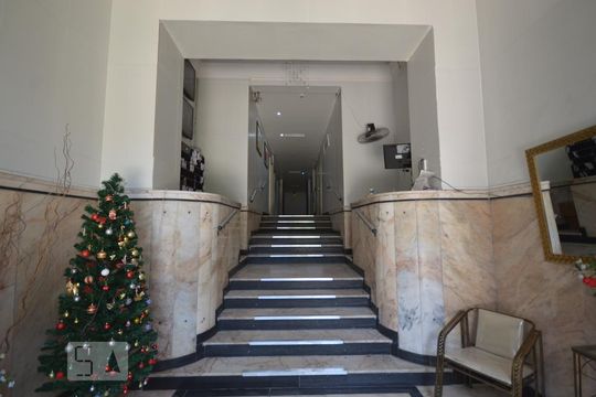 Entrada da portaria  de apartamento à venda com 1 quarto, 33m² em Centro, Rio de Janeiro