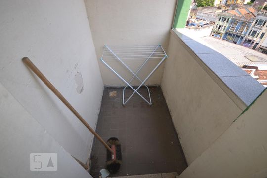 Varanda da Sala de apartamento à venda com 1 quarto, 33m² em Centro, Rio de Janeiro