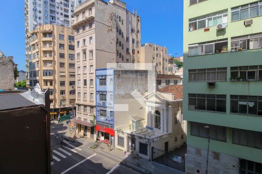 Vista da Sala de apartamento à venda com 1 quarto, 40m² em Centro, Rio de Janeiro