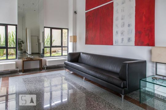Hall Social de apartamento para alugar com 1 quarto, 43m² em Vila Olímpia, São Paulo
