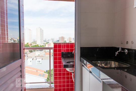 Cozinha e Área de Serviço de apartamento à venda com 2 quartos, 55m² em Vila Curuçá, Santo André