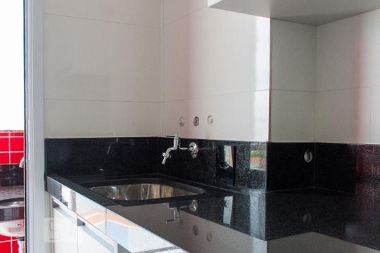 Área de Serviço de apartamento à venda com 2 quartos, 55m² em Vila Curuçá, Santo André