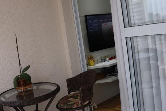 Varanda da Sala de apartamento à venda com 2 quartos, 54m² em Vila America, Santo André