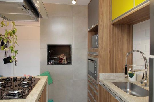 Cozinha de apartamento à venda com 2 quartos, 60m² em Marechal Rondon, Canoas