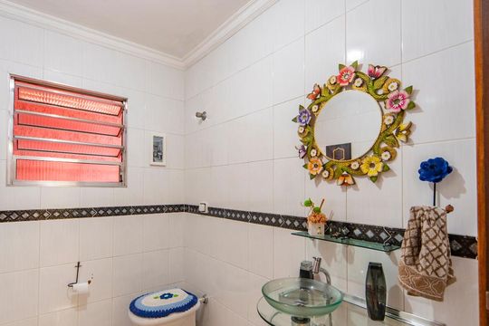 Lavabo de casa à venda com 4 quartos, 273m² em Parque Novo Oratório, Santo André