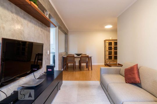 Sala de apartamento à venda com 1 quarto, 61m² em Vila Olímpia, São Paulo