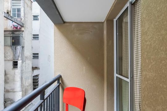 Varanda de kitnet/studio para alugar com 1 quarto, 28m² em Sé, São Paulo