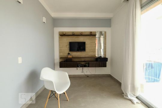 Sala de apartamento para alugar com 1 quarto, 47m² em Boqueirão, Santos