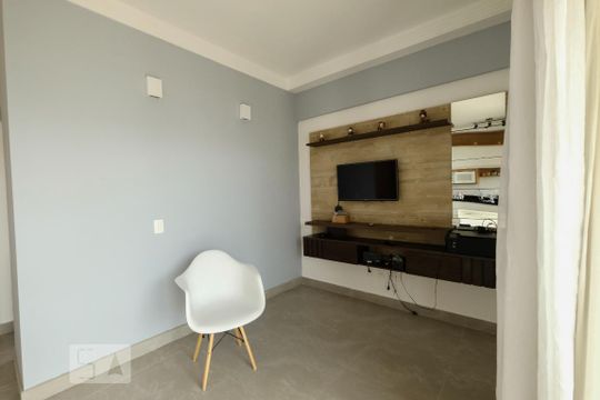 Sala de apartamento para alugar com 1 quarto, 47m² em Boqueirão, Santos