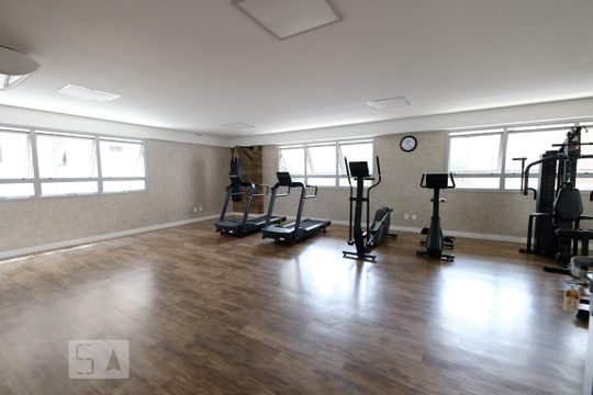 Área comum - Academia de apartamento para alugar com 1 quarto, 47m² em Boqueirão, Santos