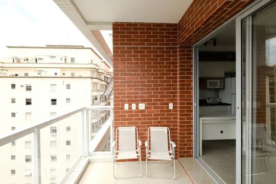 Sacada de apartamento para alugar com 1 quarto, 47m² em Boqueirão, Santos