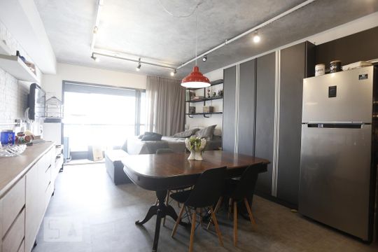 Cozinha de kitnet/studio à venda com 1 quarto, 40m² em Bela Vista, São Paulo