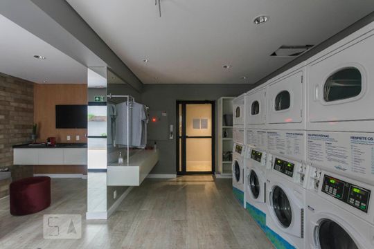 Área comum - Lavanderia de kitnet/studio à venda com 1 quarto, 28m² em Liberdade, São Paulo