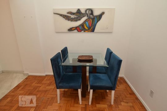 Sala de apartamento para alugar com 1 quarto, 50m² em Flamengo, Rio de Janeiro